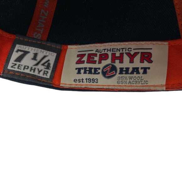 Zephyr Syracuse Orange Football Fitted Hat 7 1/4 Blue Wool Blend University - Picture 6 of 11
